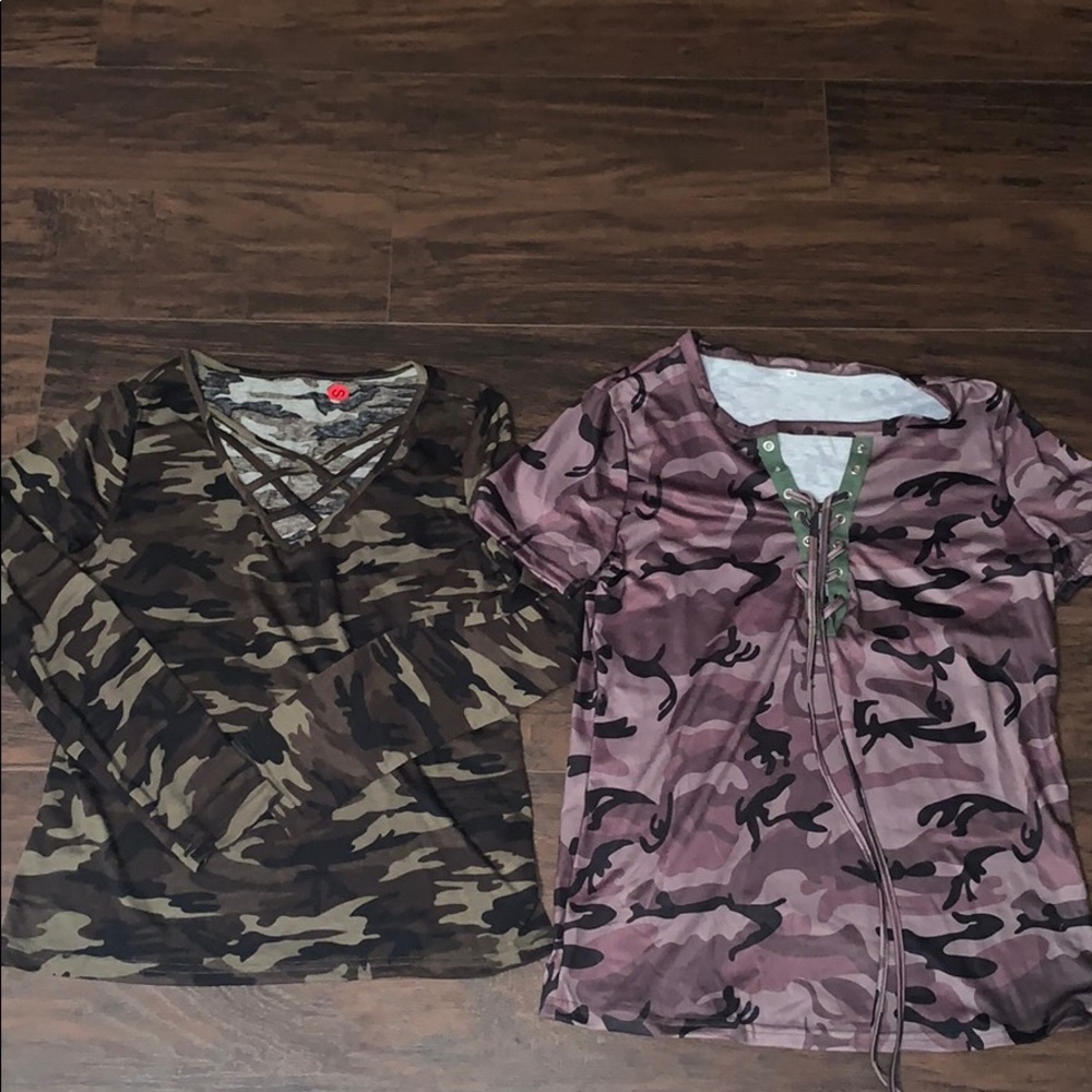 Camouflage shirts 👚 👚 2 for $10